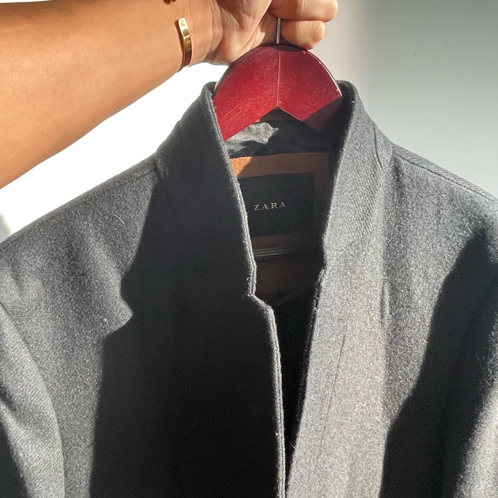 Large Men’s Overcoat in Black (Zara)